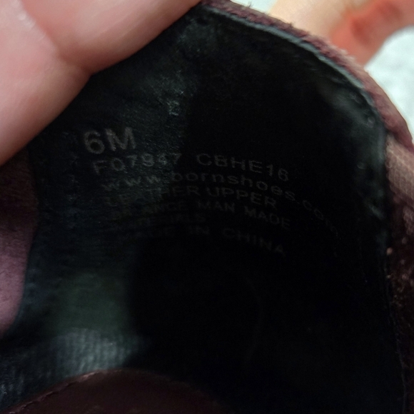 Born Rozalee Burgundy Leather Pointed Toe Ballet Flat Comfy Business Casual - Picture 10 of 11